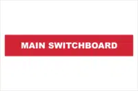 Main Switchboard sign