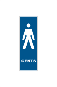 Gents Toilet Door Sign
