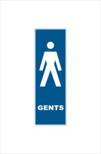 Gents Toilet Door Sign