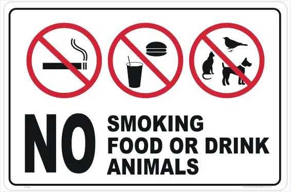 No Smoking sign