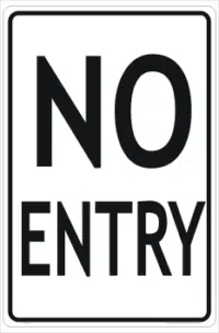 No Entry sign
