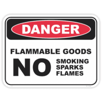 Danger flammable goods safety sign - AS1319 compliant, National Safety Signs Australia