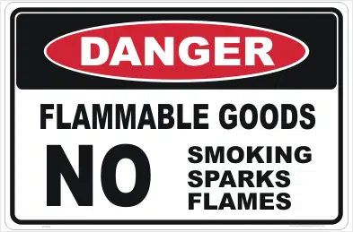 Flammable Goods Sign