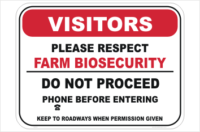 Farm Entrance Biosecurity Sign