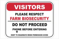 Farm Entrance Biosecurity Sign