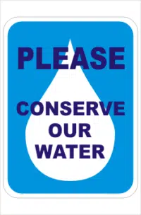 Conserve Water sign