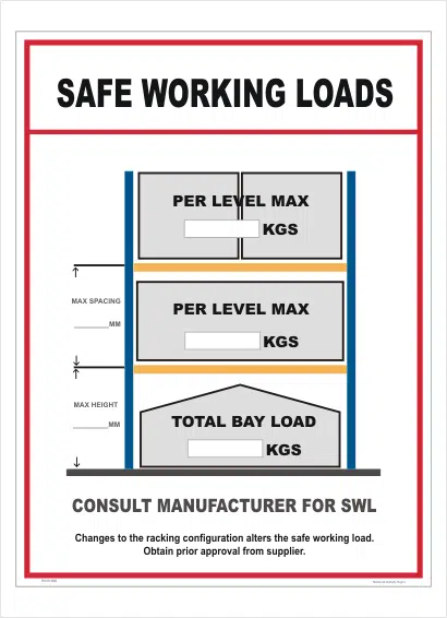 Safe Working Load sign