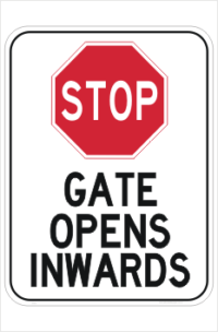 Automatic Gate opening sign