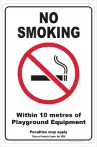 WA No Smoking Children's Playground sign