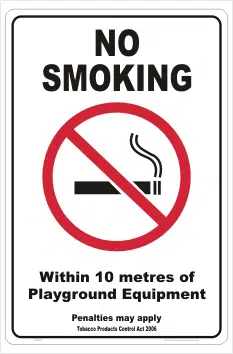 WA No Smoking Children's Playground sign