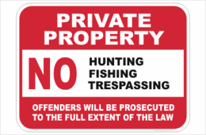 Private Property No Trespassing sign - Private Property Signs - Australia