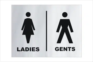 Ladies and Gents toilet sign