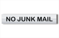 No Junk Mail sign