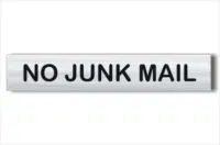 No Junk Mail sign