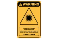 Class 4 Laser Radiation sign      W30263