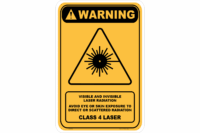 Class 4 Laser Radiation sign      W30263