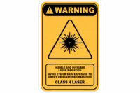 Class 4 Laser Radiation sign      W30263