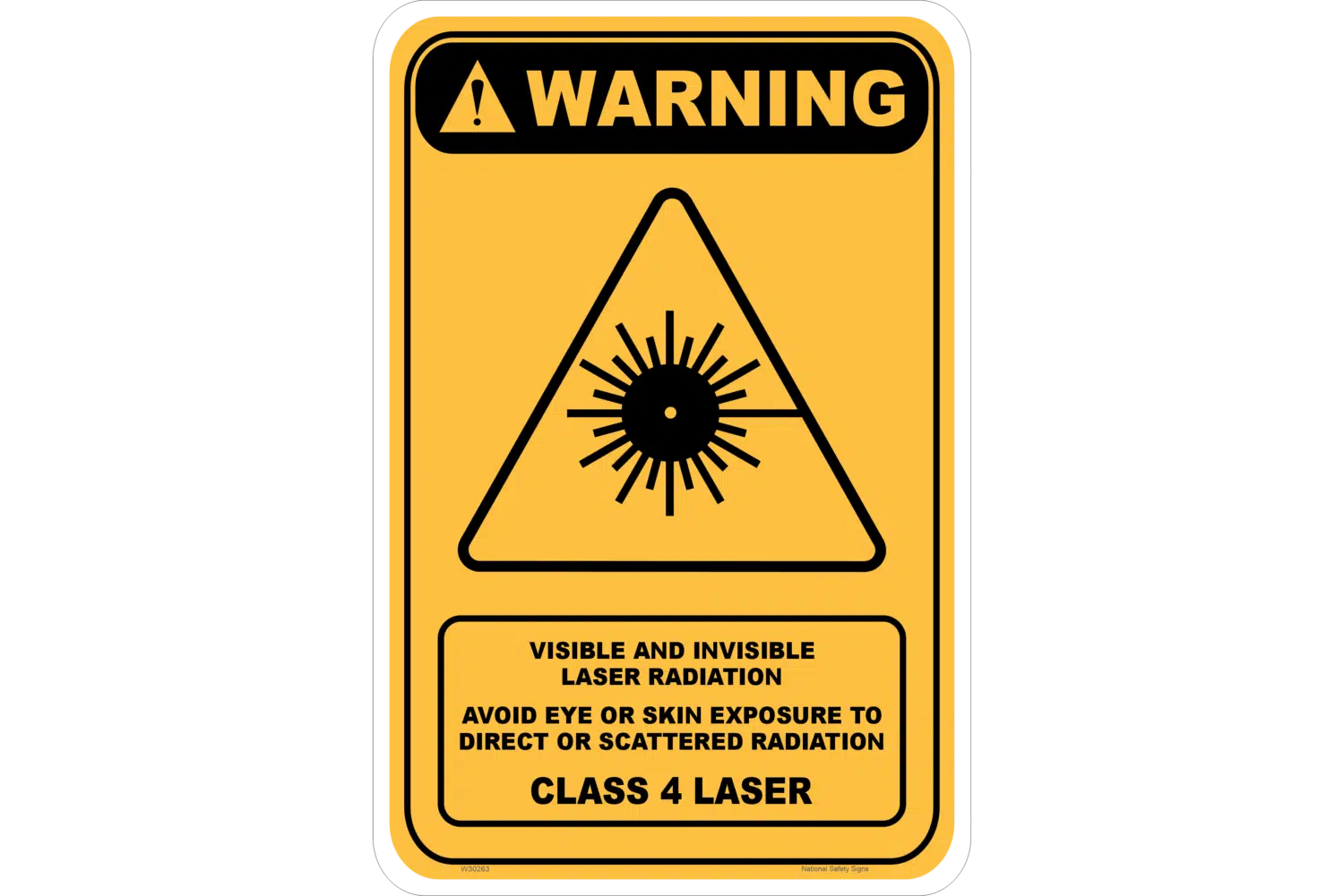 Class 4 Laser Radiation sign      W30263