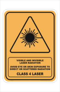 Class 4 Laser Radiation sign