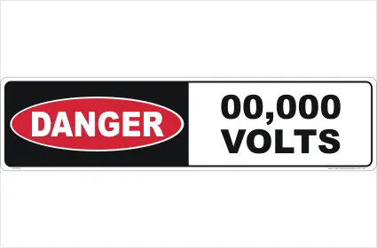 Danger High Voltage custom Sign