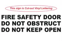 Fire Safety Door sign