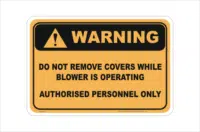 Do Not Remove Covers sign