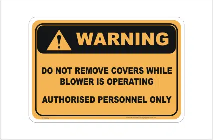 Do Not Remove Covers sign