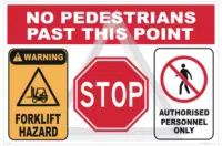 Forklift Hazard sign
