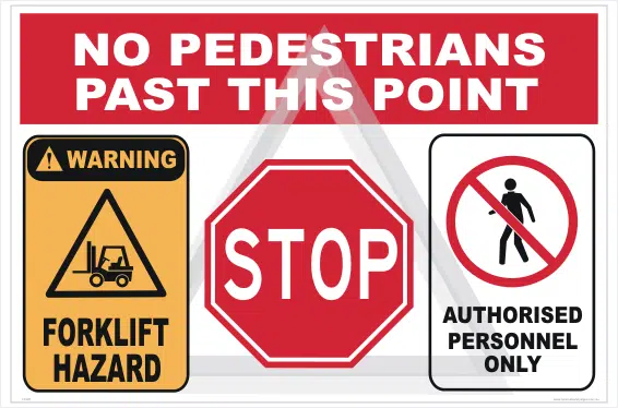 Forklift Hazard sign