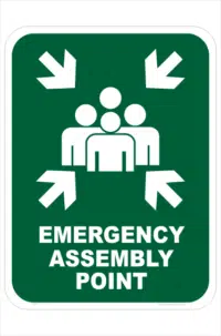 Emergency Assembly Point sign