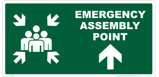 Emergency assembly point direction