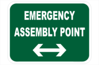 Emergency Assembly Point sign