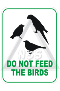Do Not Feed the Birds sign