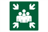 Evacuation Assembly Point sign