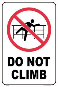 Do Not Climb sign  P2298