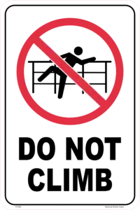 Do Not Climb sign  P2298