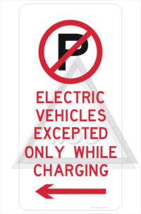 Electric Vehicle Parking Only sign R5-41-5L