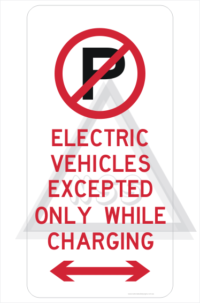 Electric Vehicle Parking Only sign
