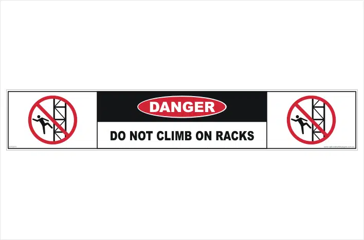 Do Not Climb Racks sticker
