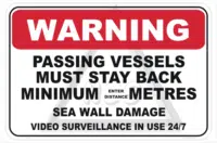 Passing Vessels Warning sign
