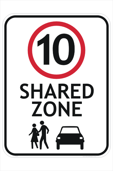 Shared Zone Sign