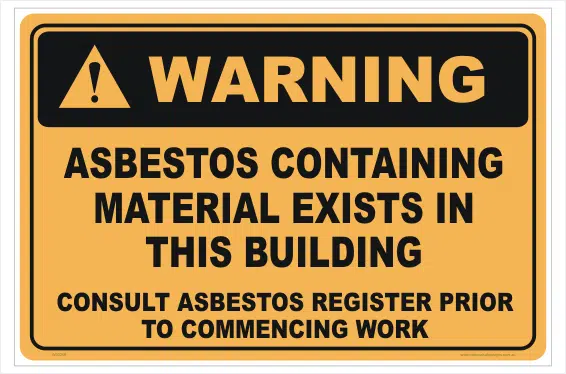 Asbestos Material Sign