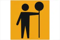 Prepare to Stop ahead Sign - Traffic controller sign