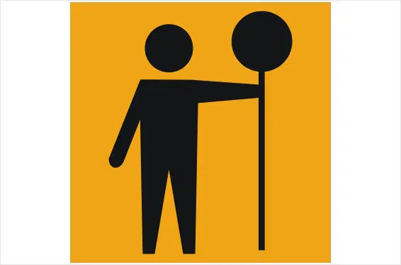 Prepare to Stop ahead Sign - Traffic controller sign