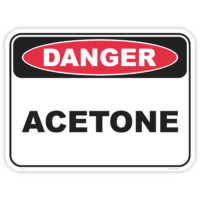 Danger acetone safety sign - AS1319 compliant, National Safety Signs Australia