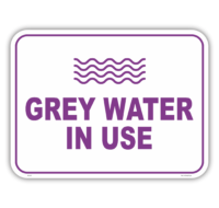 Grey Water In Use sign RC2115