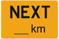 Roadworks Distance advice sign