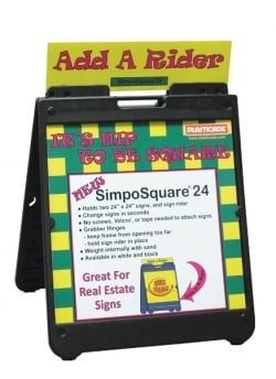 Plasticade SimpoSquare Sign Stand