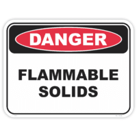 Danger flammable solids sign - AS1319 compliant, National Safety Signs Australia