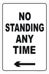No Standing Anytime